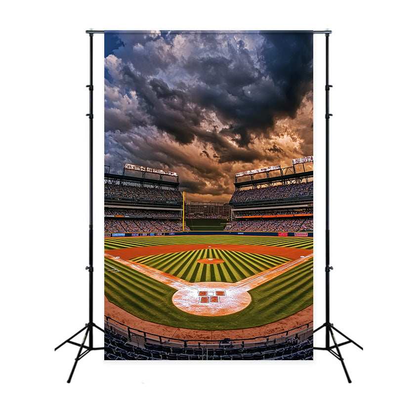 Football Backdrop Baseball Diamond Stadium Lights Soccer Backdrop LXX59-334
