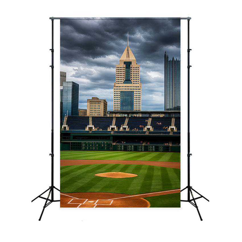 Sports Backdrop City Skyline Baseball Field Baseball Backdrop LXX59-339