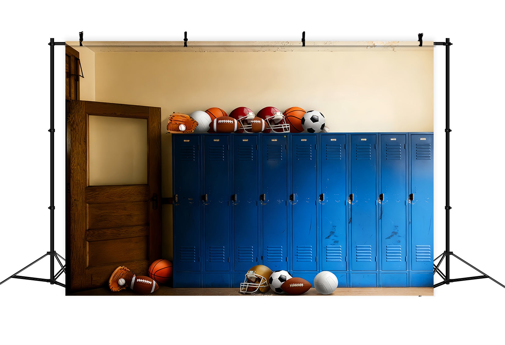 Sports Backdrop Locker Room Sports Equipment Sports Backdrops LXX59-343