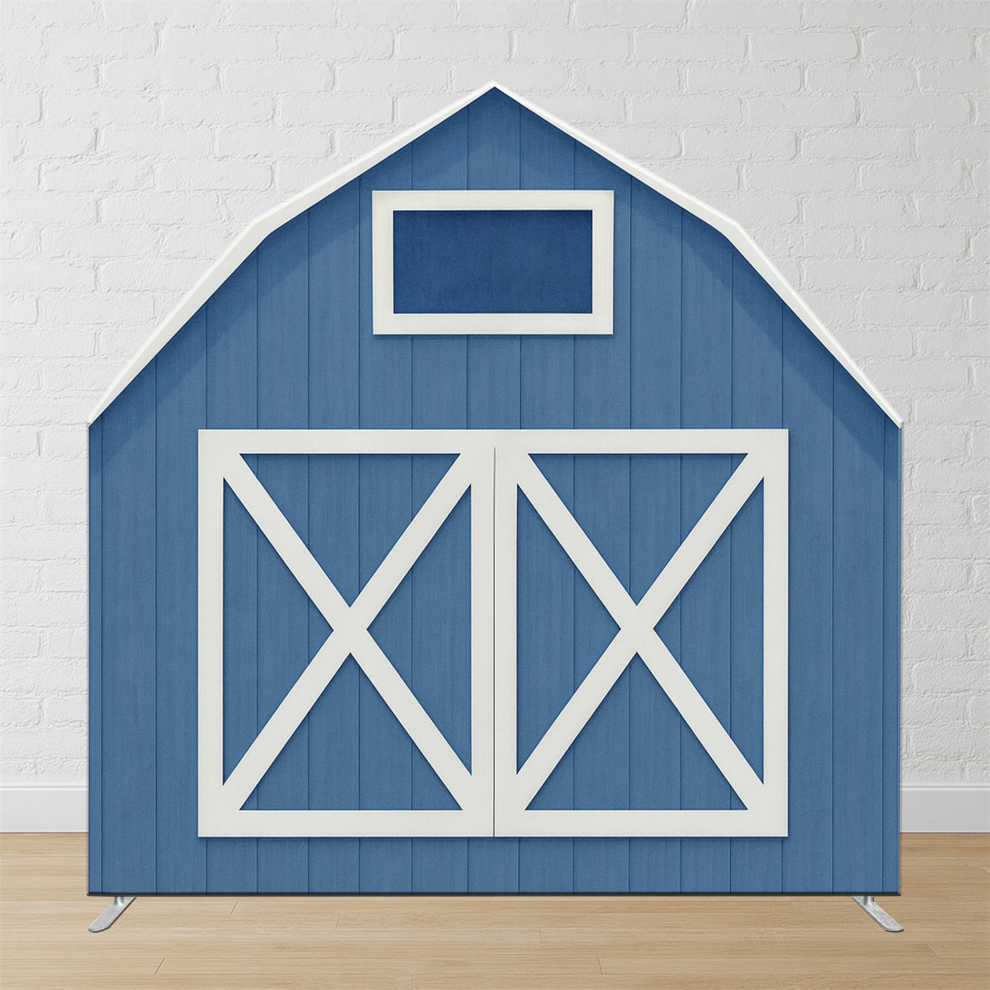 Arch Backdrops Blue White Farm House Door Party Backdrop LXX59-356