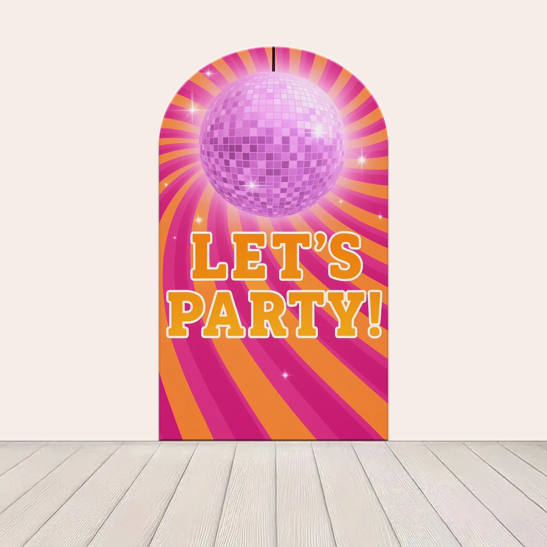 Arch Backdrop Shine Disco Ball Stripe Party Backdrops LXX59-365