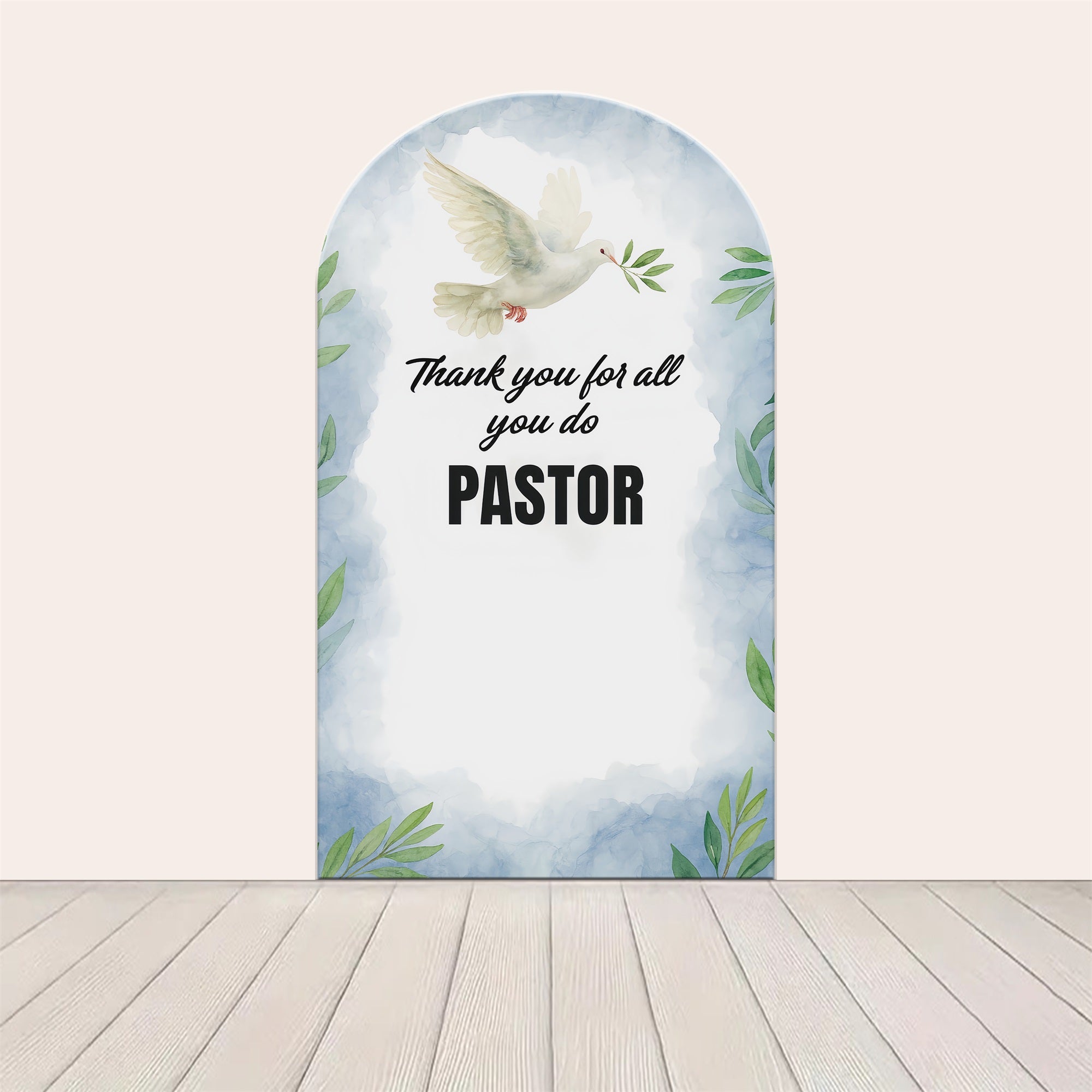 Arch Backdrop Thank You Pastor Pigeon Custom Backdrop for Party LXX59-368