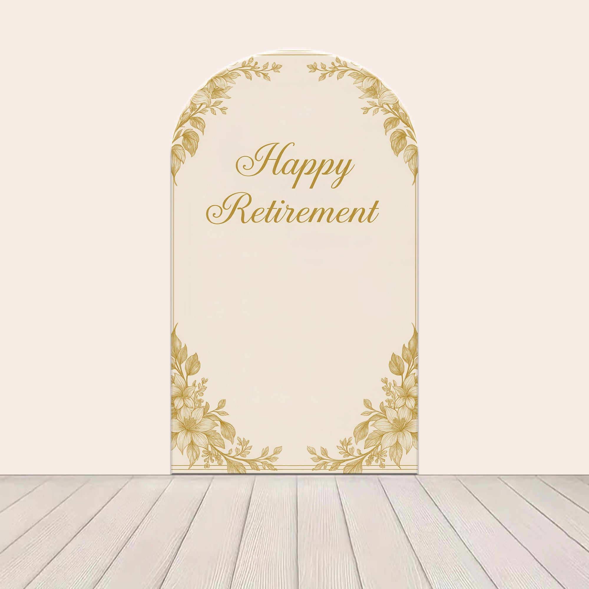 Arch Backdrop Happy Retirement Floral Decor Party Backdrops LXX59-370