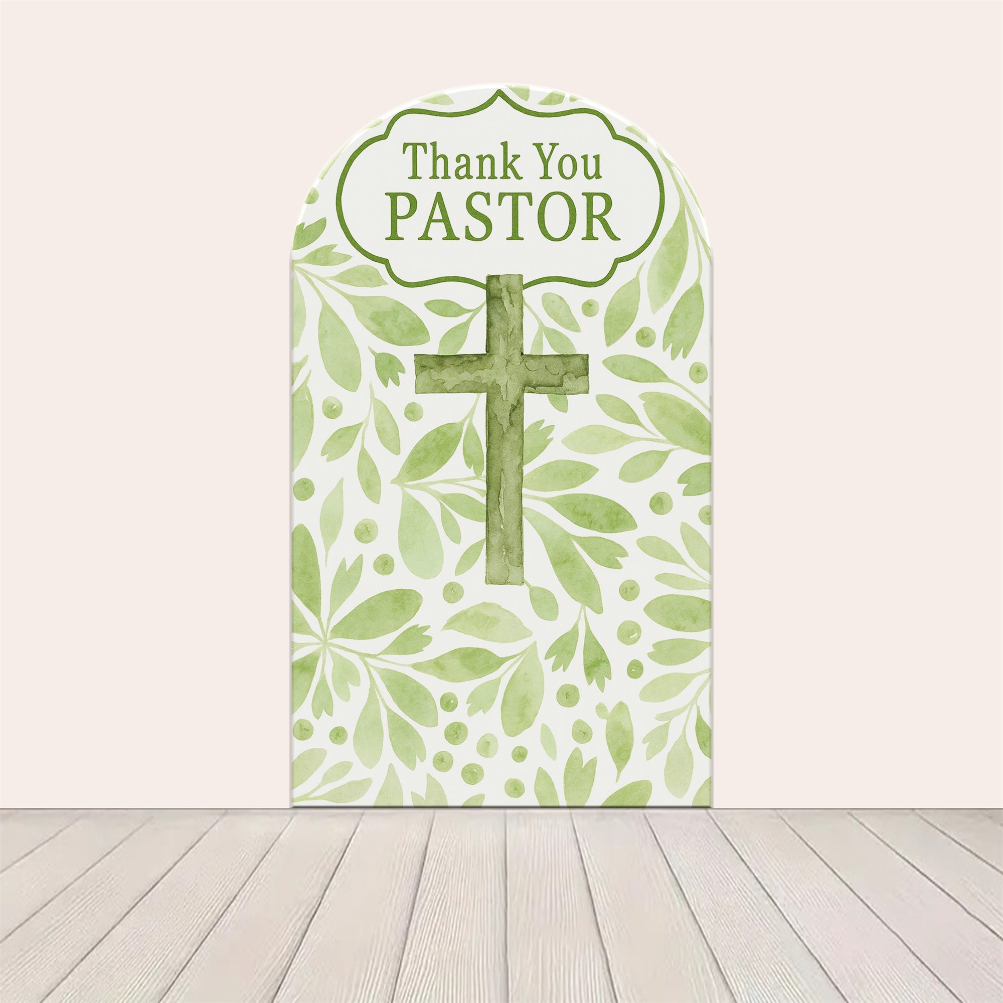 Arch Backdrop Thank You Pastor Greenery Party Backdrops LXX59-375