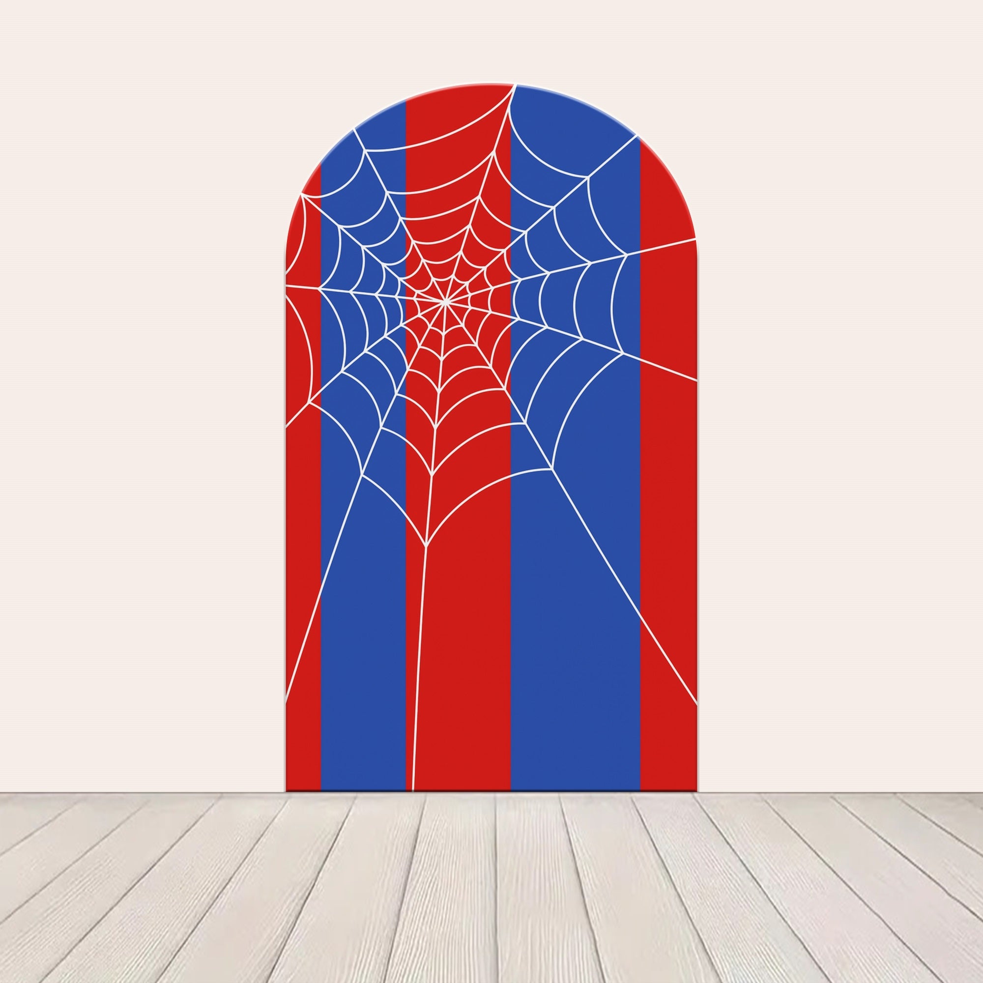 Arch Backdrop Red Blue Stripes Spider Web Party Backdrops LXX59-380