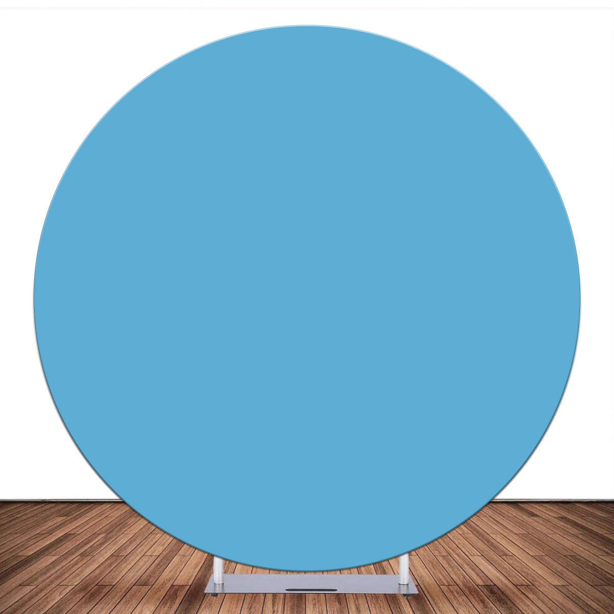 Round Backdrop Cover Fresh Light Blue Solid Color Backdrop LXX59-403