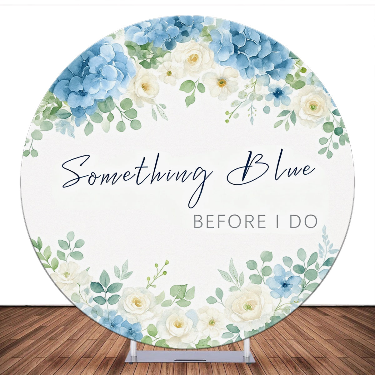 Circle Backdrop Something Blue Before I Do Bridal Shower Backdrop LXX59-405