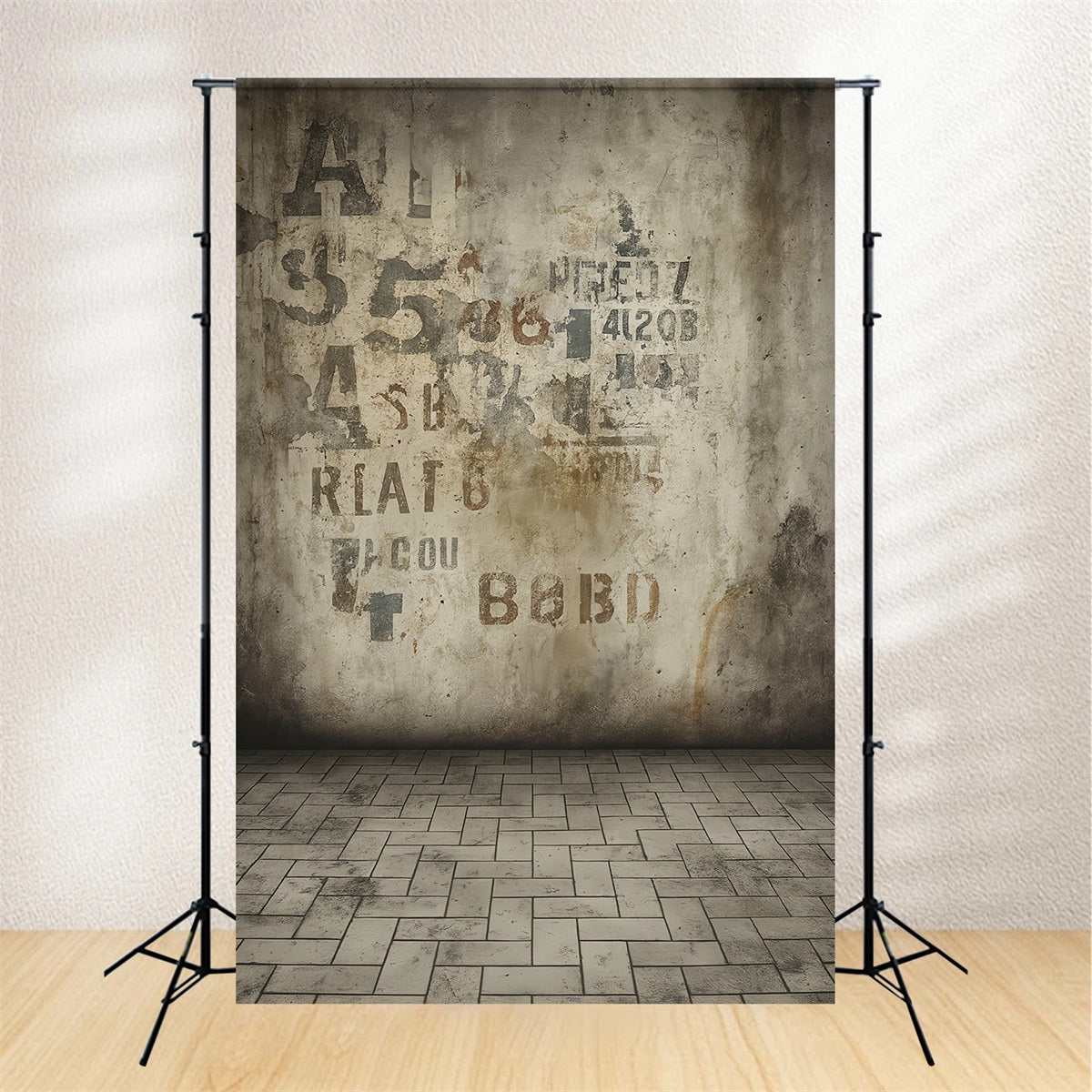 Portrait Studio Backdrop Vintage Graffiti Concrete Texture Portrait Backdrop LXX59-427