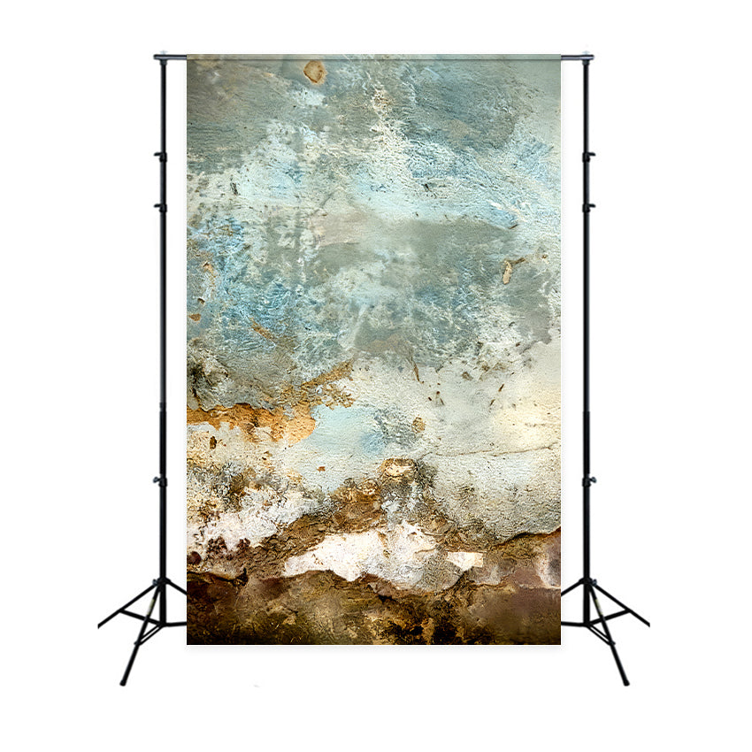 Concrete Wall Backdrop Weathered Blue Earth Texture Portrait Studio Backdrop LXX59-456