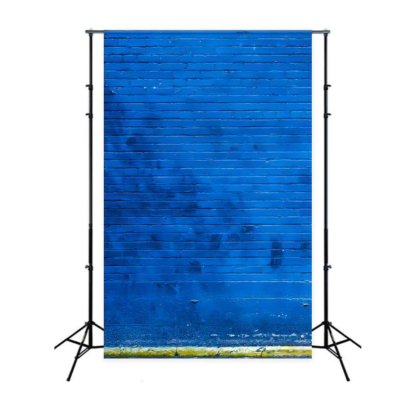 Concrete Backdrop Photography Vivid Blue Painted Wall Portrait Backdrop LXX59-459