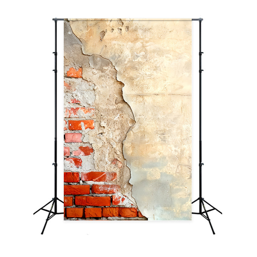 Concrete Wall Backdrop Exposed Brick Plaster Texture Portrait Backdrops LXX59-460
