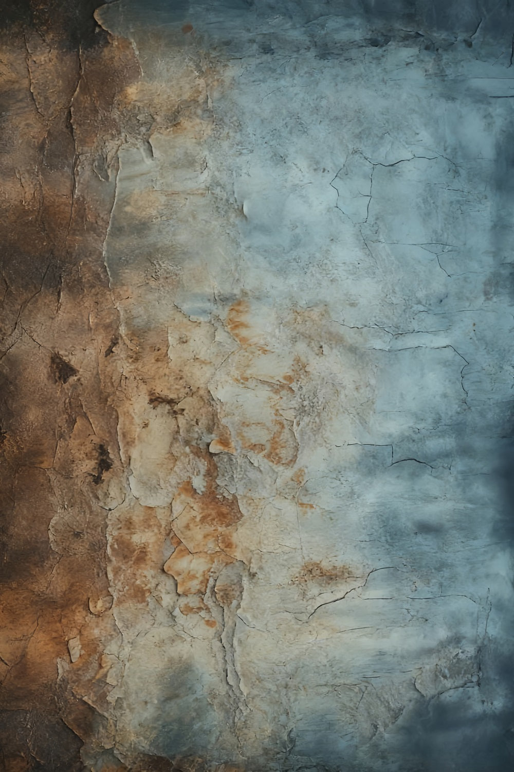 Concrete Backdrop Rustic Brown Blue Texture Portrait Photography Backdrop LXX59-462