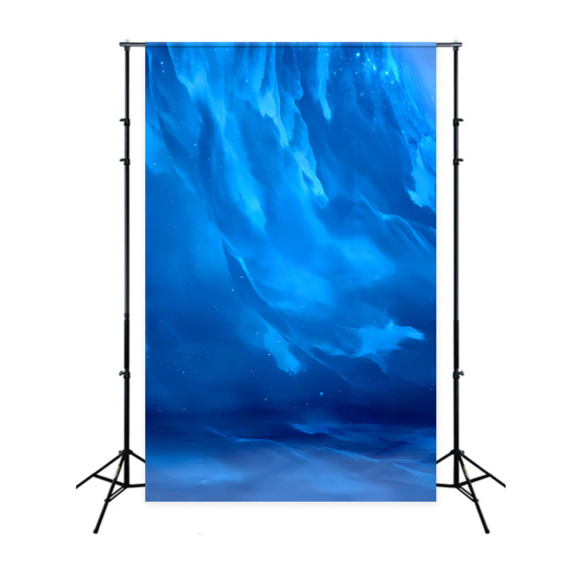 Blue Portrait Backdrop Deep Arctic Blue Abstract Portrait Photo Backdrop LXX59-466