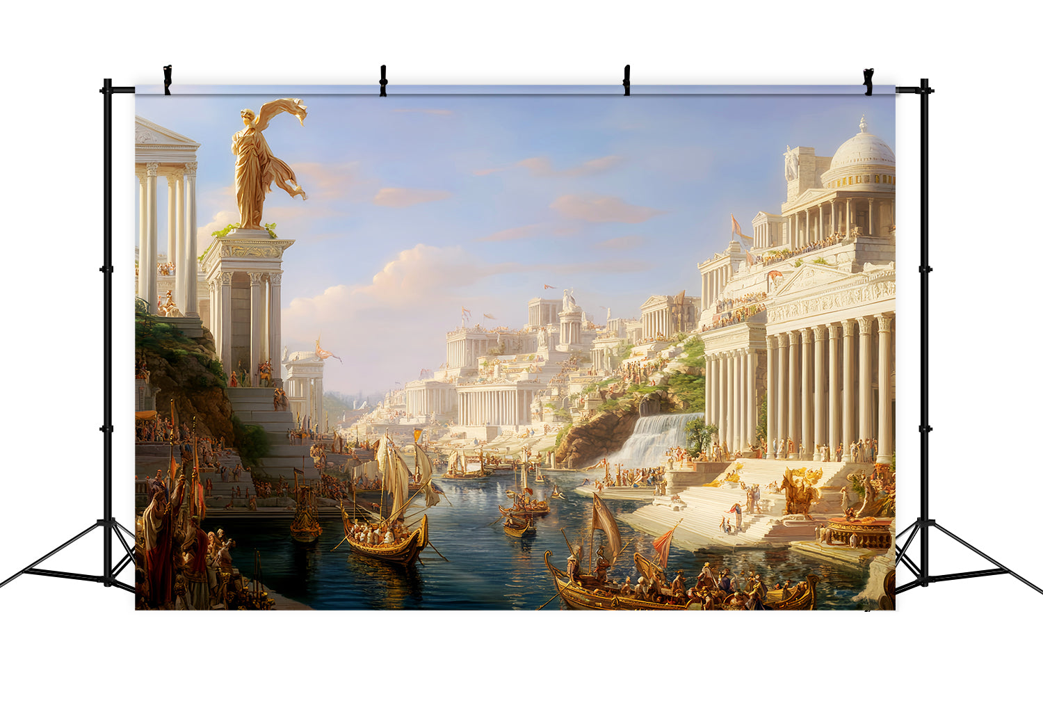 Europe Backdrop Ancient Greek Harbor City European Backdrop LXX59-47