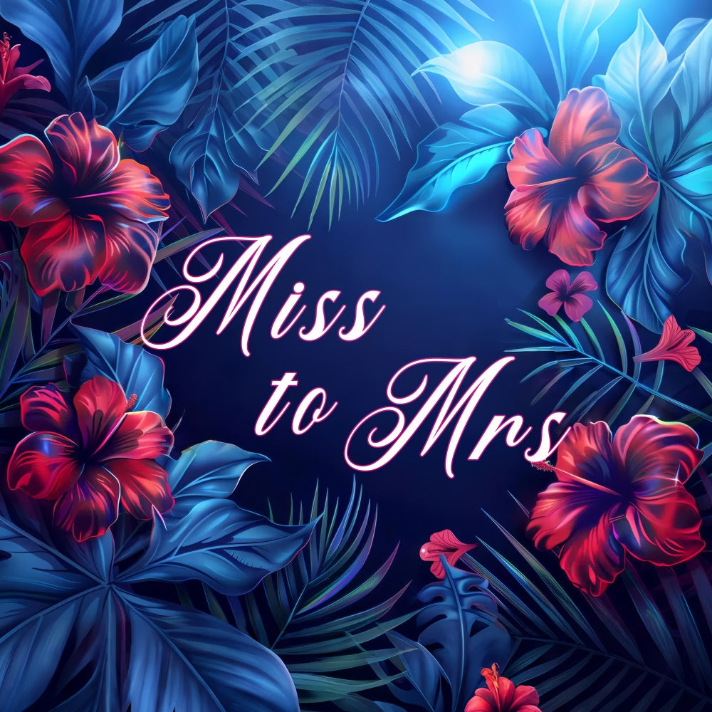 Bridal Shower Backdrop Ideas Tropical Romance Floral Backdrop LXX6-102