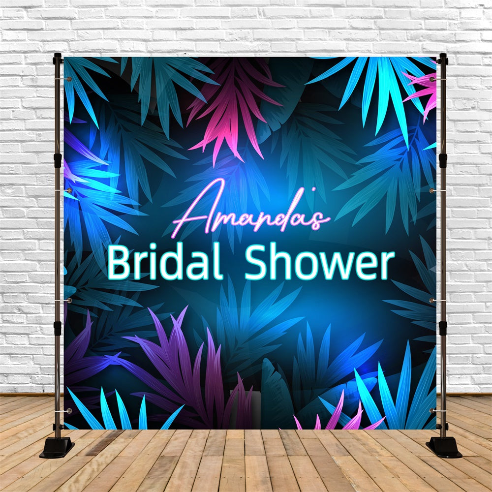Matnav Backdrop Wedding Photo Backdrop Tropical Neon Dream Personalized Backdrop LXX6-