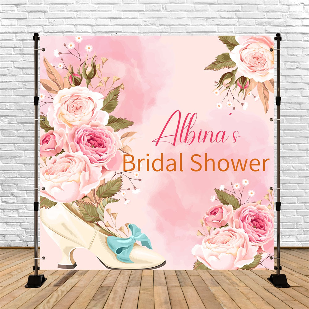 Bridal Shower Backdrops Vintage Rose Romance Customized Backdrop LXX6-109