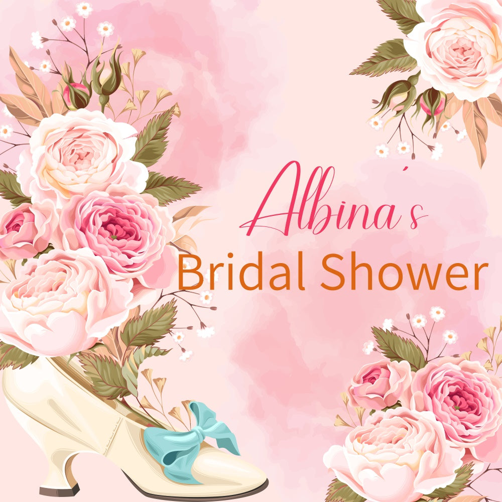 Bridal Shower Backdrops Vintage Rose Romance Customized Backdrop LXX6-109