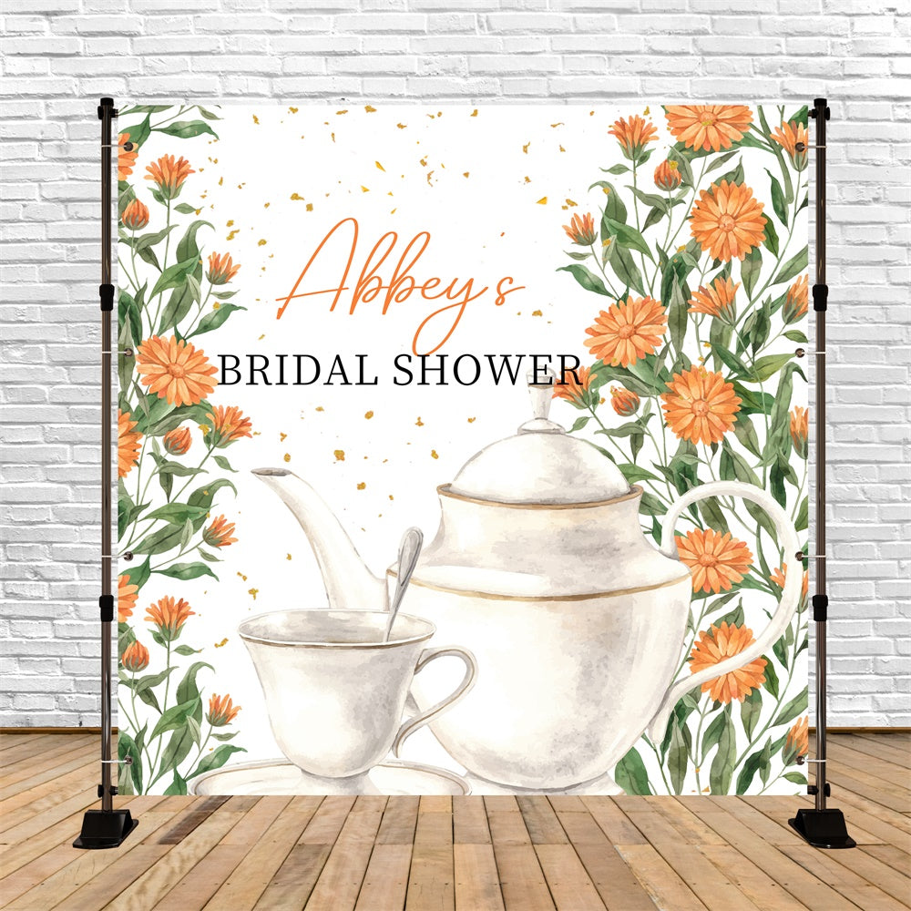 Wedding Photo Backdrop Delicate Daisy Tea Custom Backdrop LXX6-110