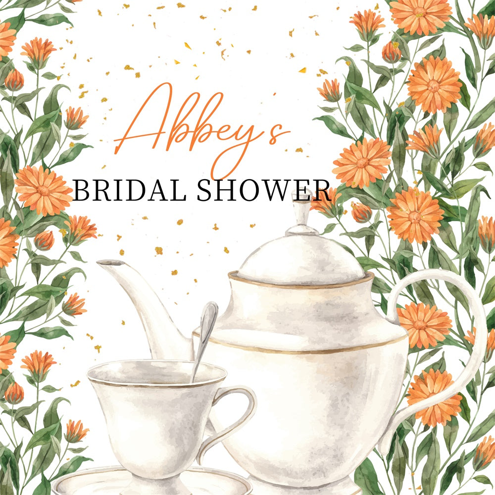 Wedding Photo Backdrop Delicate Daisy Tea Custom Backdrop LXX6-110