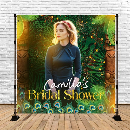 Backdrop For Bridal Shower Emerald Tribal Dream Custom Backdrop LXX6-113
