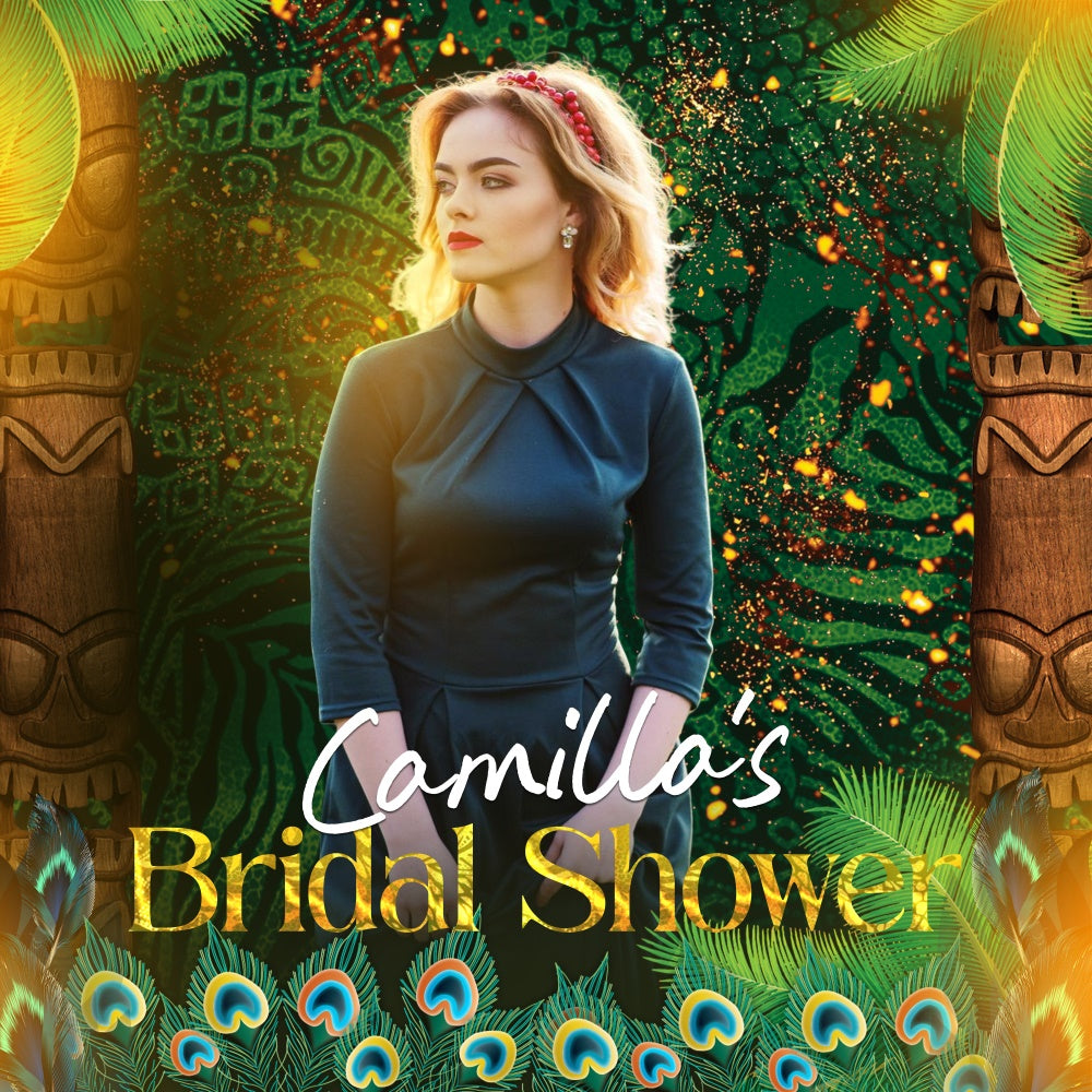 Backdrop For Bridal Shower Emerald Tribal Dream Custom Backdrop LXX6-113