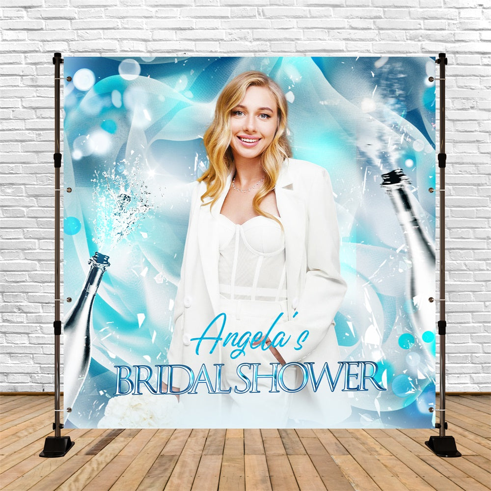 Bridal Shower Backdrop Champagne Glow Bridal Customized Backdrop LXX6-115