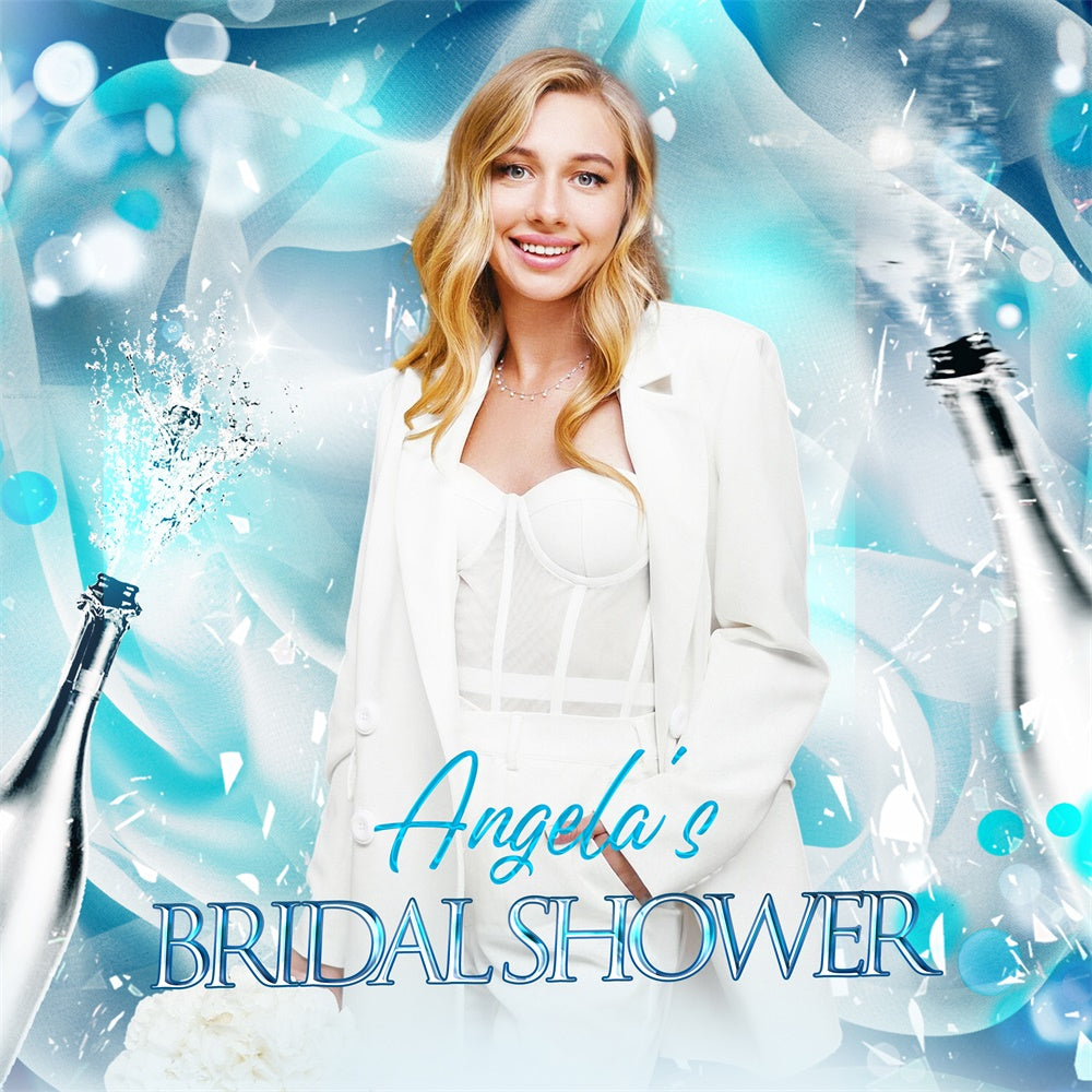 Bridal Shower Backdrop Champagne Glow Bridal Customized Backdrop LXX6-115