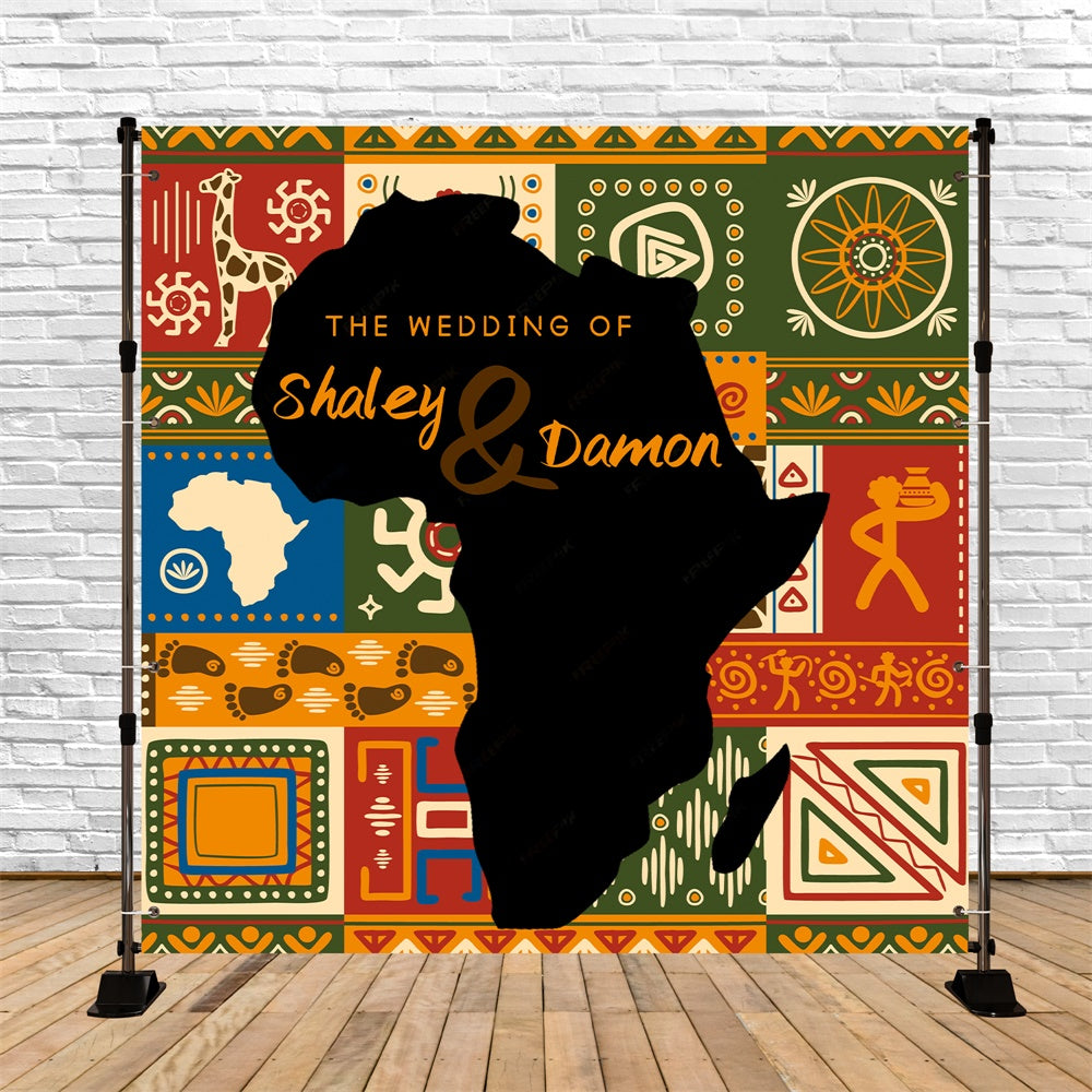 Indian Wedding Backdrop Ethnic Joy Celebration Custom Backdrop LXX6-119