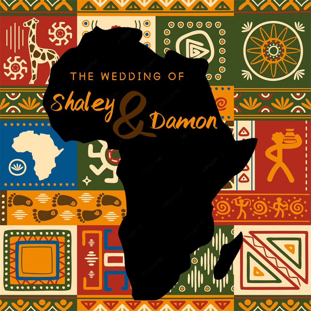 Indian Wedding Backdrop Ethnic Joy Celebration Custom Backdrop LXX6-119