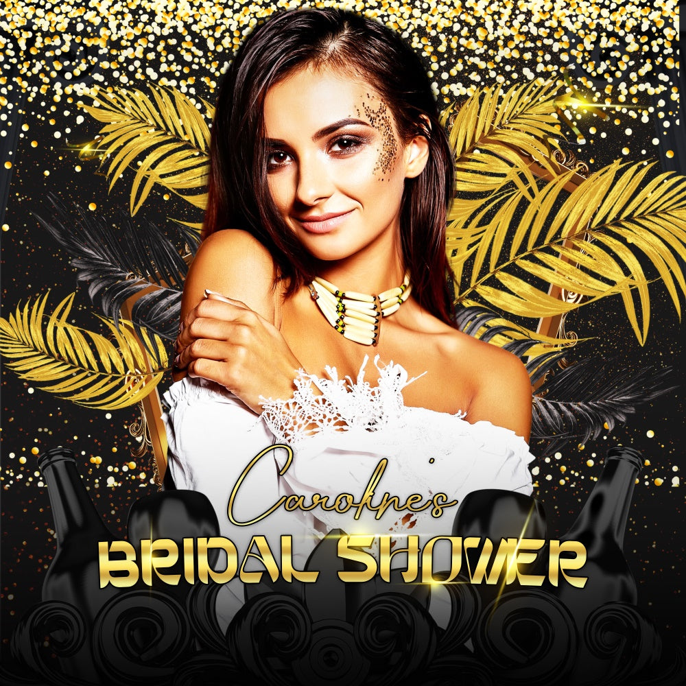 Bridal Shower Backdrops Sparkle Golden Night Custom Backdrop LXX6-129