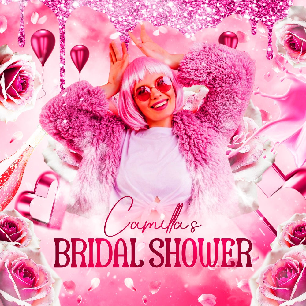 Bridal Backdrop Sparkling Heart Fantasy Personalized Backdrop LXX6-133