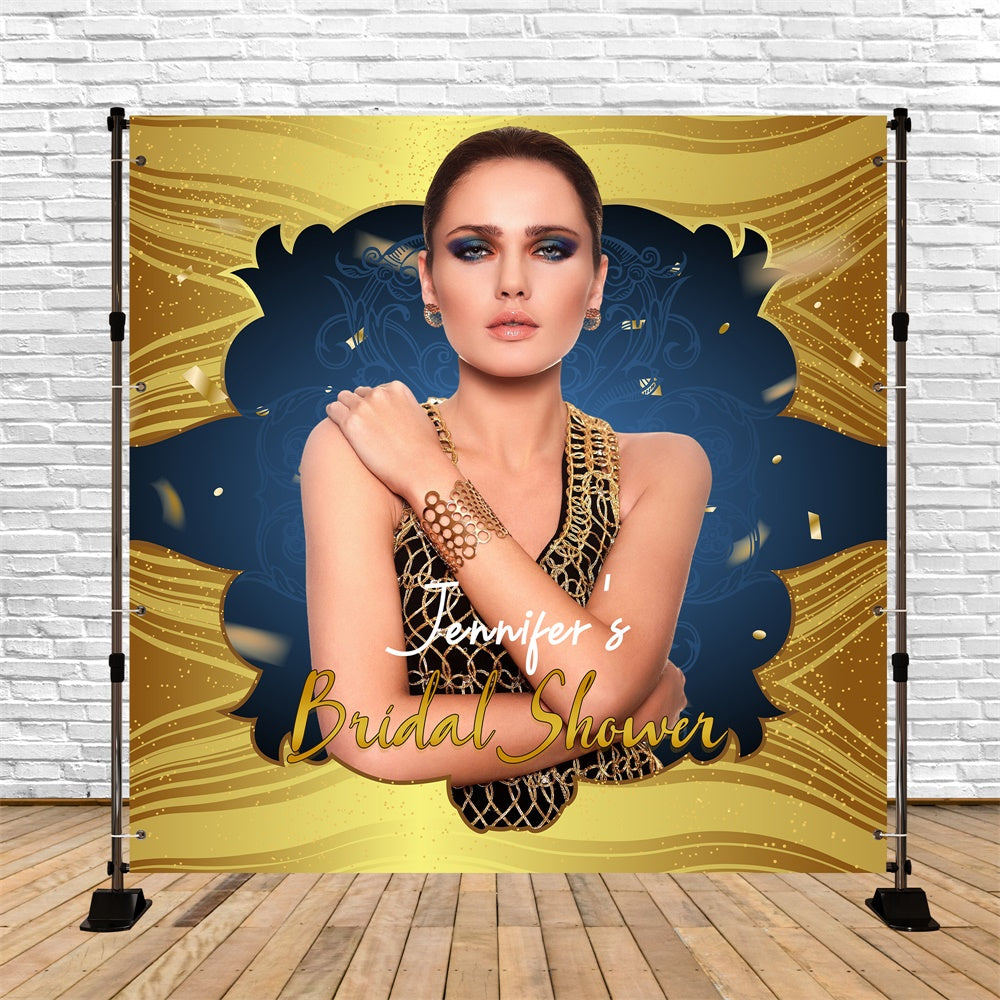 Wedding Backdrop Ideas Golden Royal Glamour Customized Backdrop LXX6-137