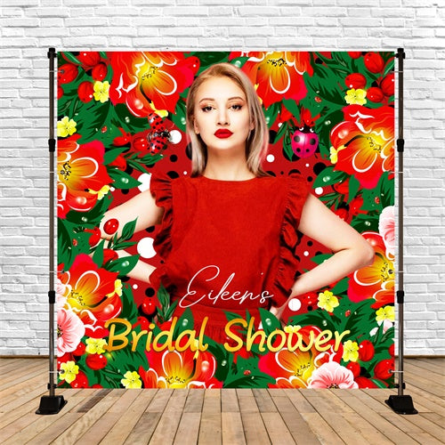 Wedding Photo Backdrop Retro Chic Floral Custom Backdrop LXX6-138