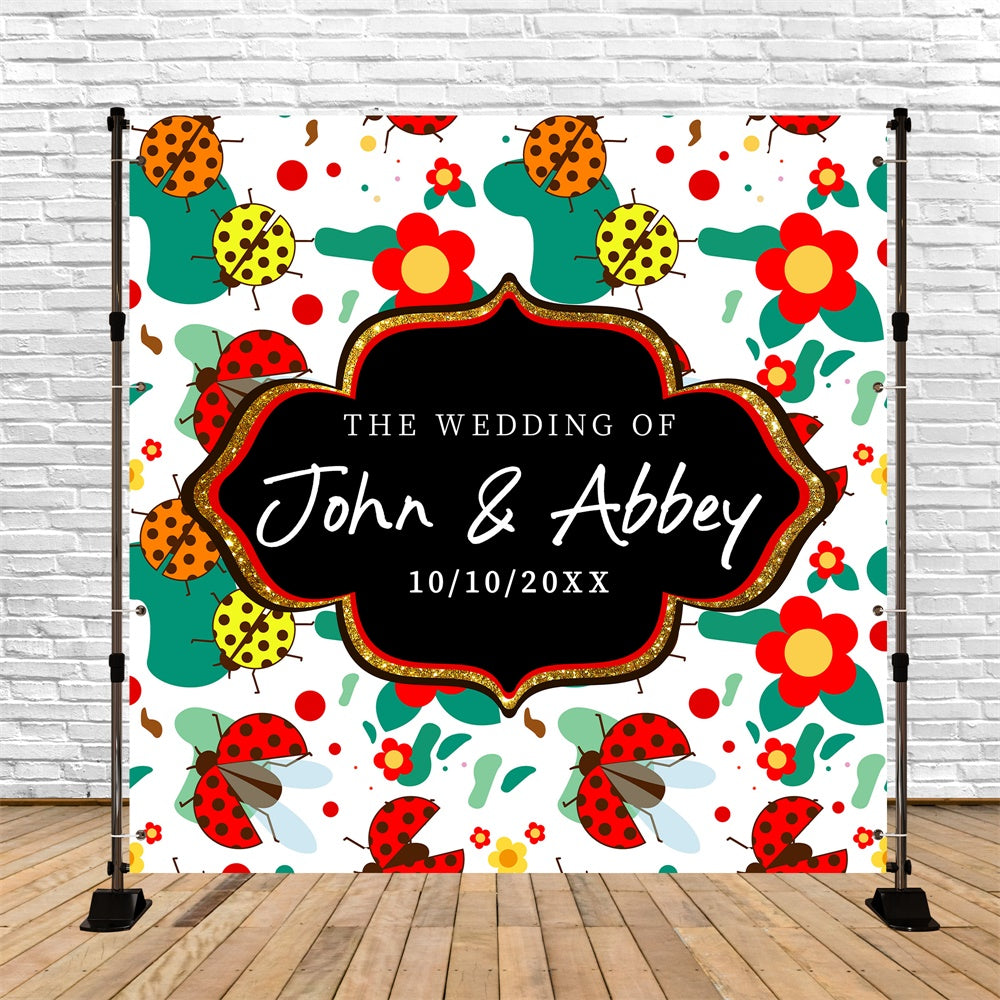 Wedding Backdrops Insect Love Parade Personalized Backdrop LXX6-140