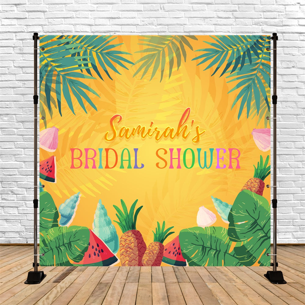 Bridal Backdrop Dreams Illustration Custom Tropical Backdrop LXX6-143