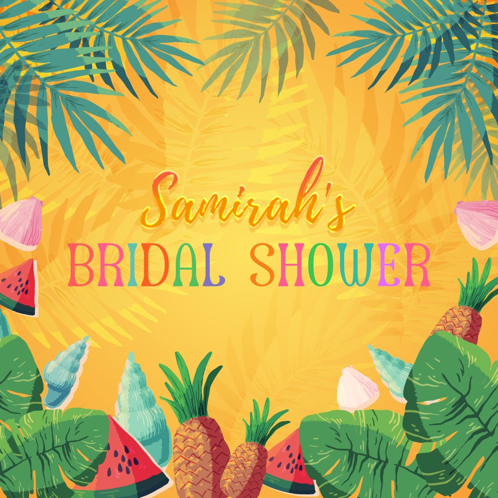 Bridal Backdrop Dreams Illustration Custom Tropical Backdrop LXX6-143