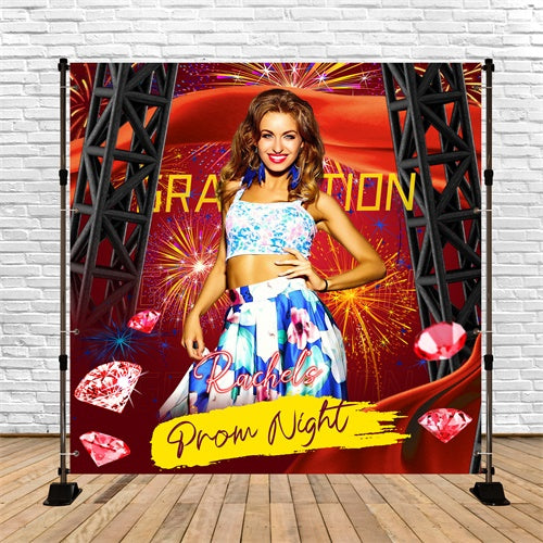 Prom Backdrop Firework Chic Celebration Custom Party Graduation Backdrop LXX6-152