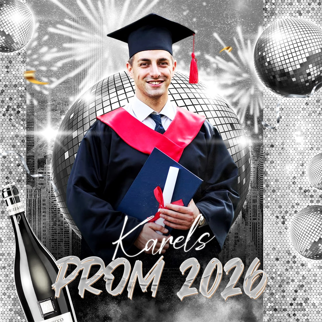 Prom Backdrops Silver Spotlight Disco Custom Party Graduation Backdrop LXX6-155