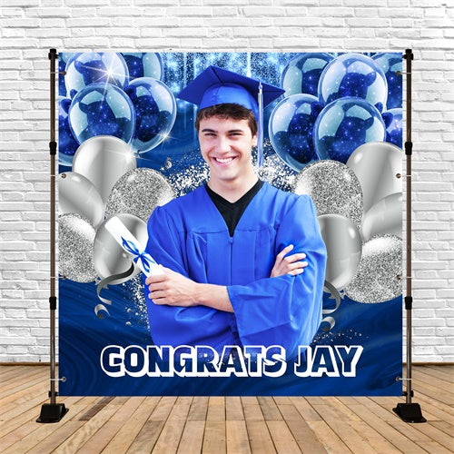 2025 Graduation Backdrop Shiny Balloon Custom Party Graduation Backdrop LXX6-176