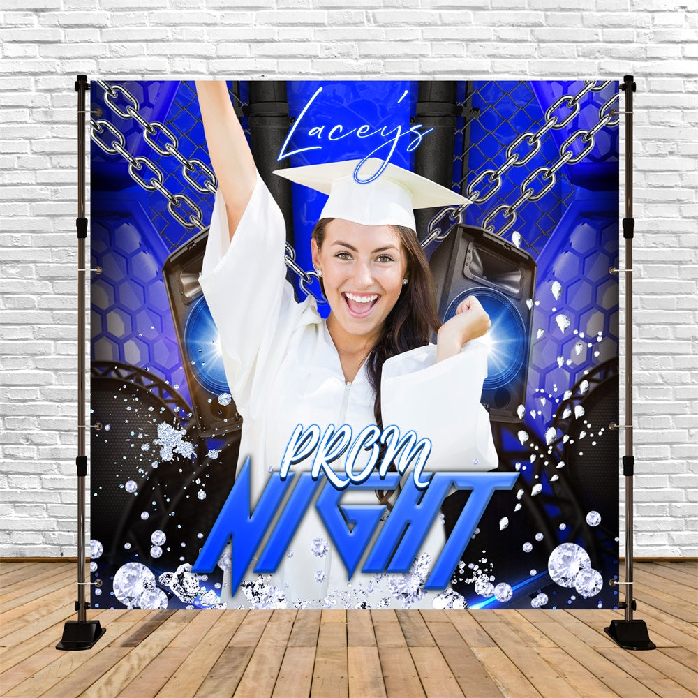 Prom Photo Backdrops Chain Glow Personalized Party Graduation Backdrop LXX6-184
