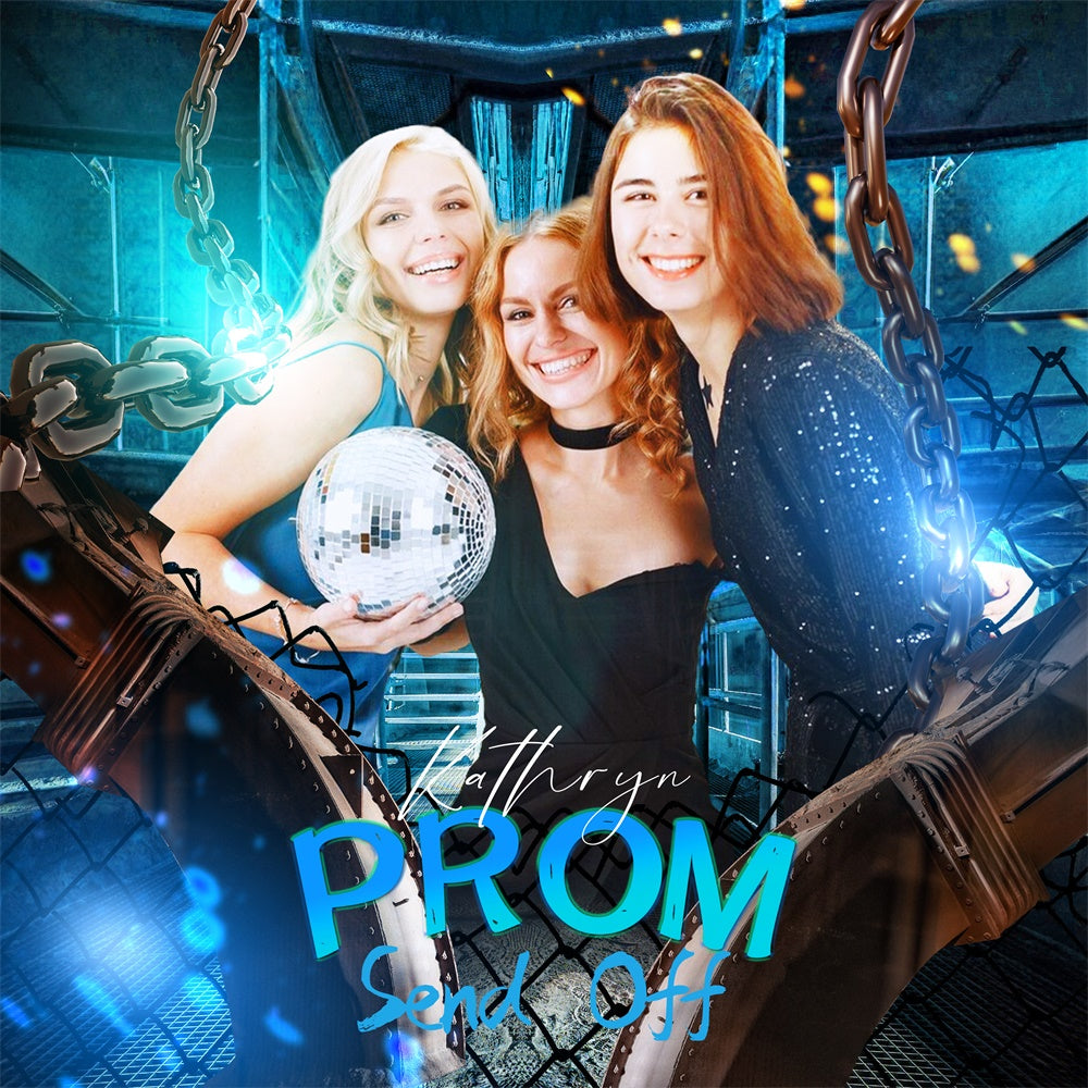 Prom Backdrop Ideas Disco Glow Night Customized Party Graduation Backdrop LXX6-186