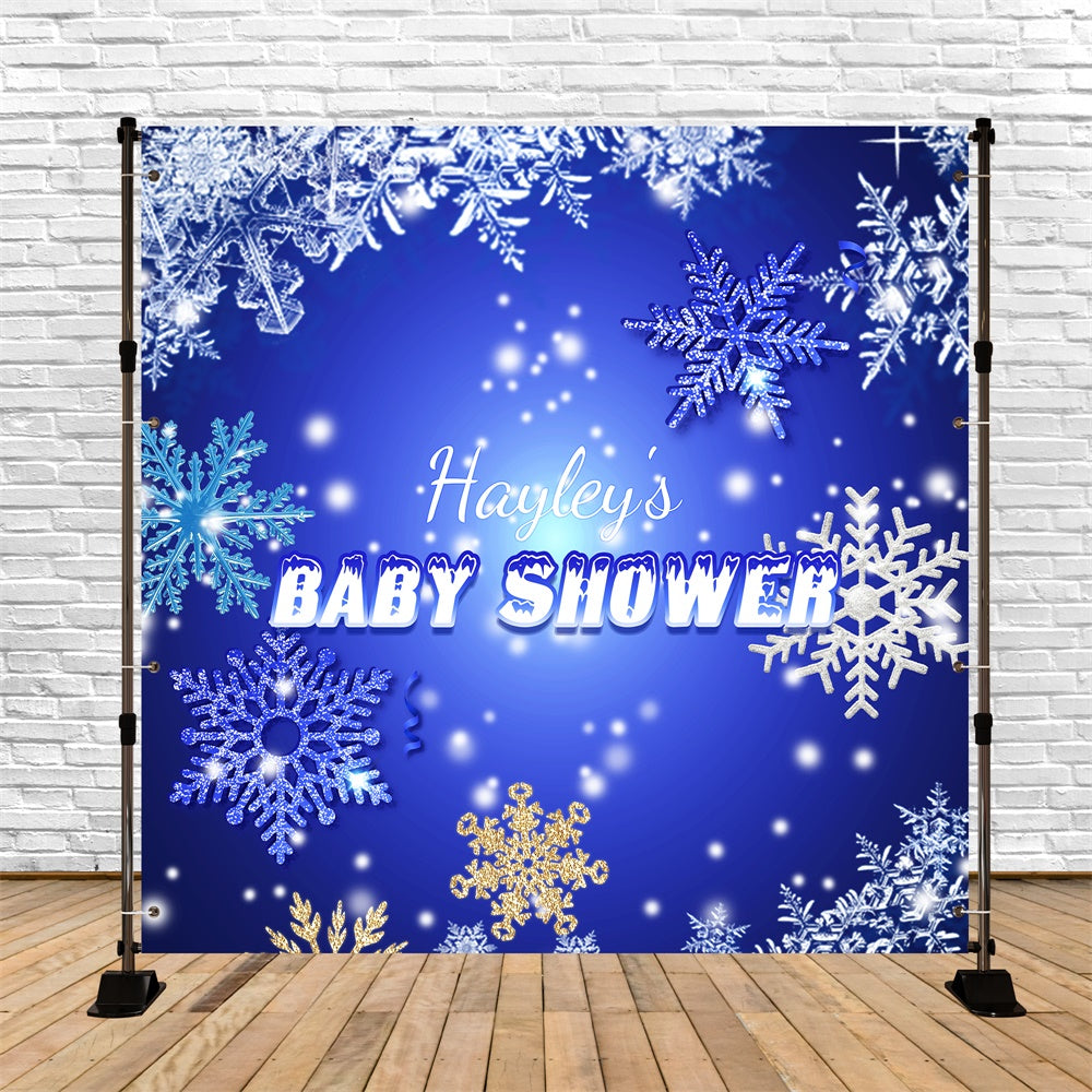 Baby Shower Backdrop Ideas Snow Queen Blue Custom Backdrop LXX6-224