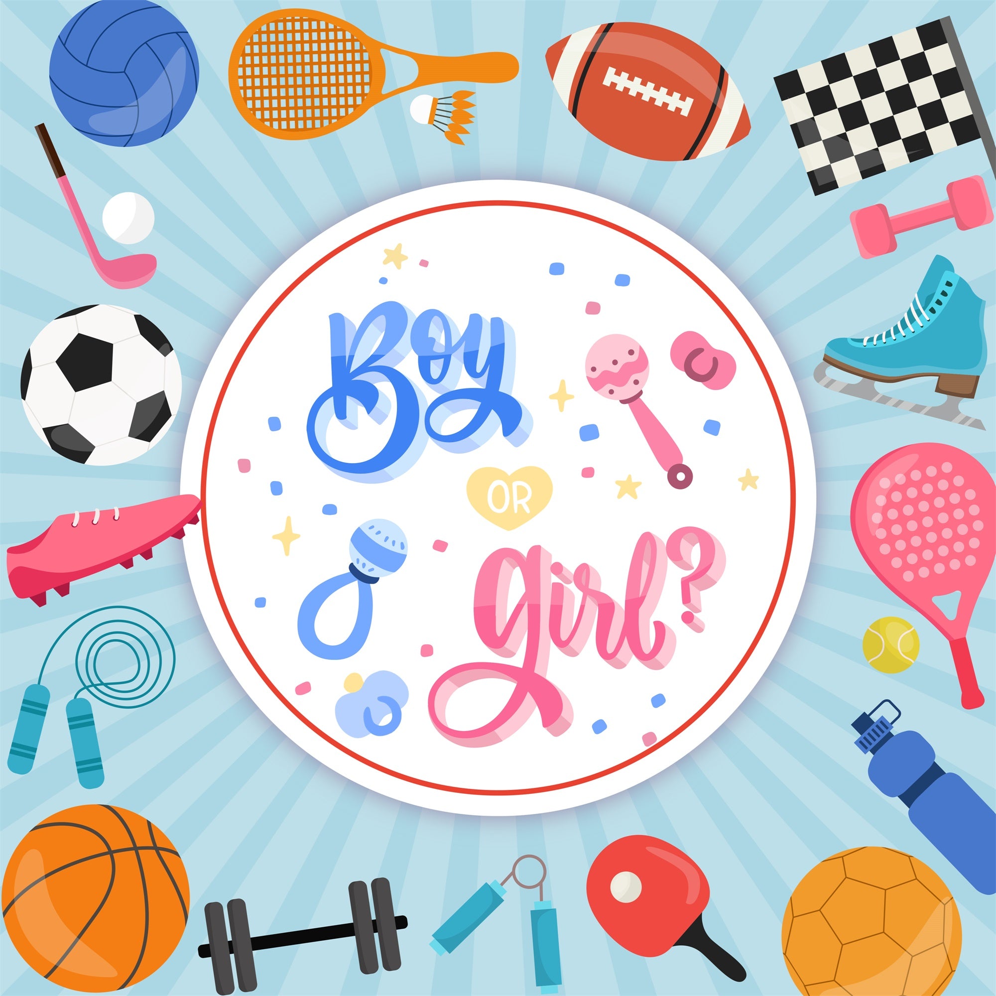 Baby Shower Backdrop Ideas Sports Gender Reveal Backdrop LXX6-229