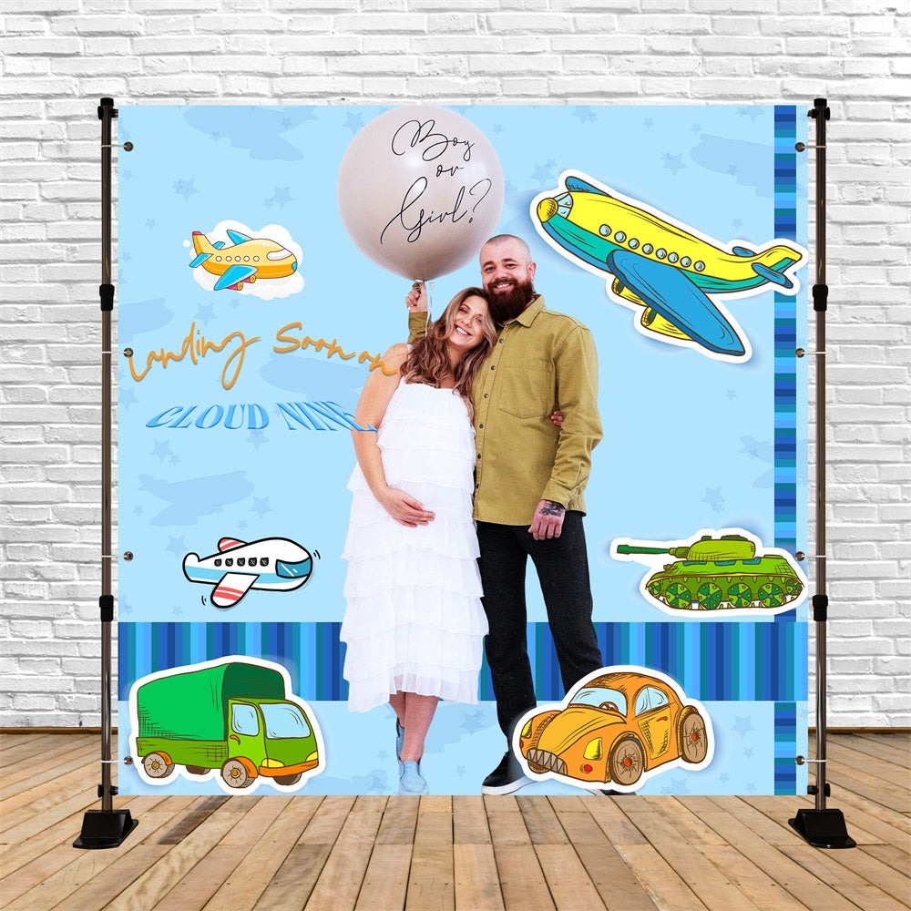 Baby Shower Photo Backdrop Sky Journey Customized Backdrop LXX6-234