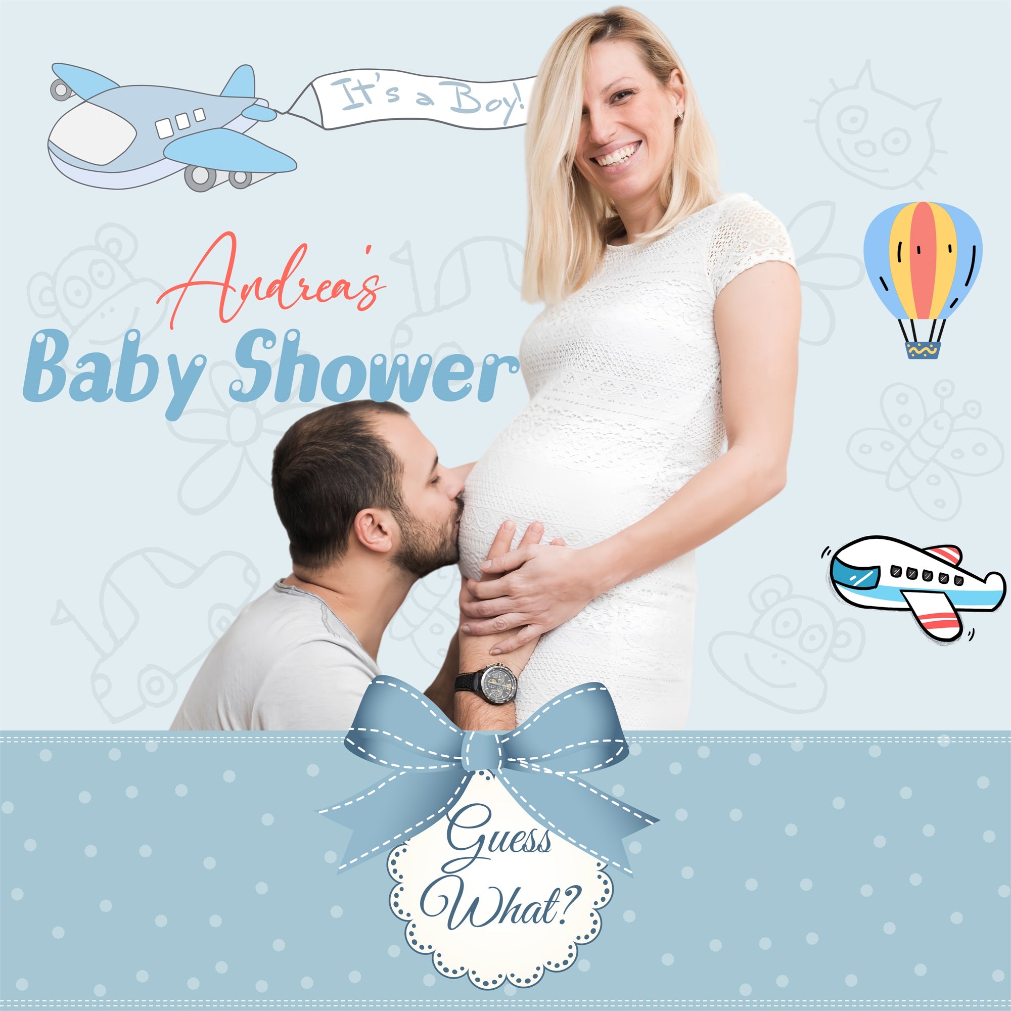 Baby Shower Backdrops Cloud Soft Love Personalized Backdrop LXX6-235