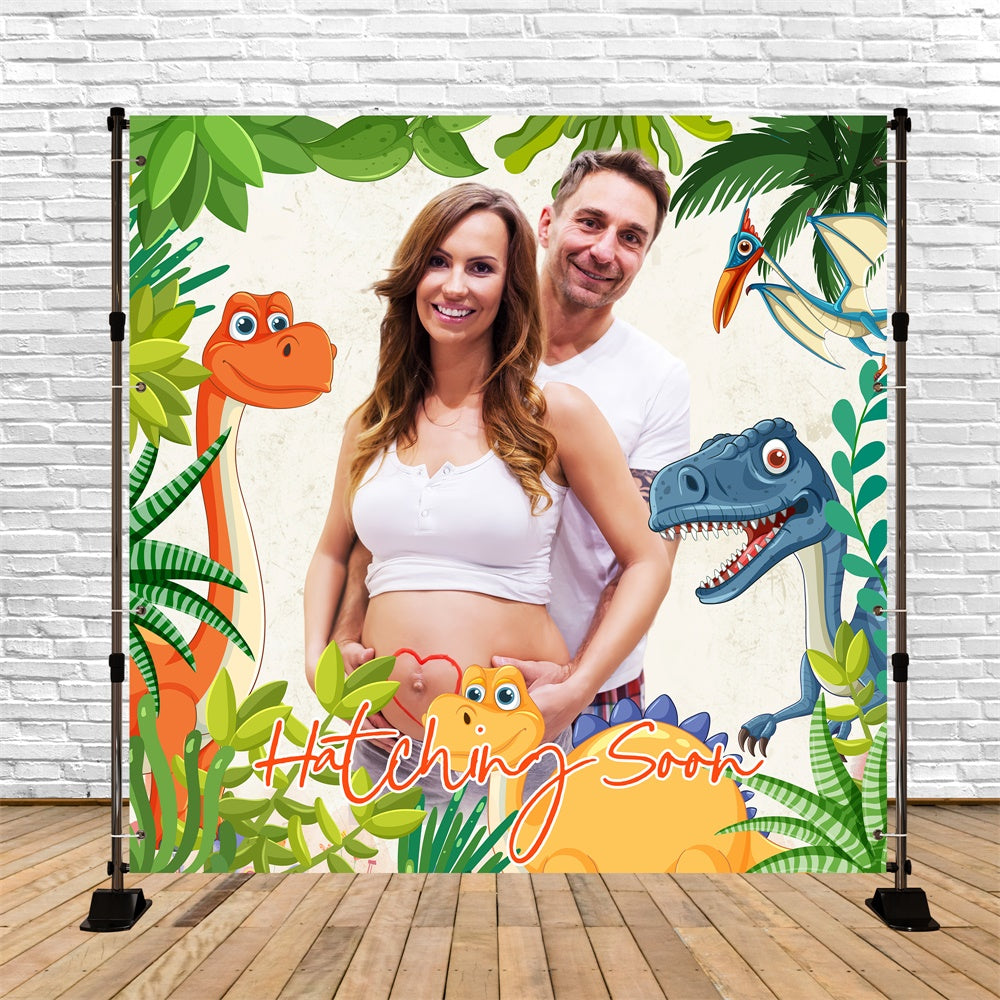 Backdrops For Baby Shower Dino Jungle Bash Custom Backdrop LXX6-236