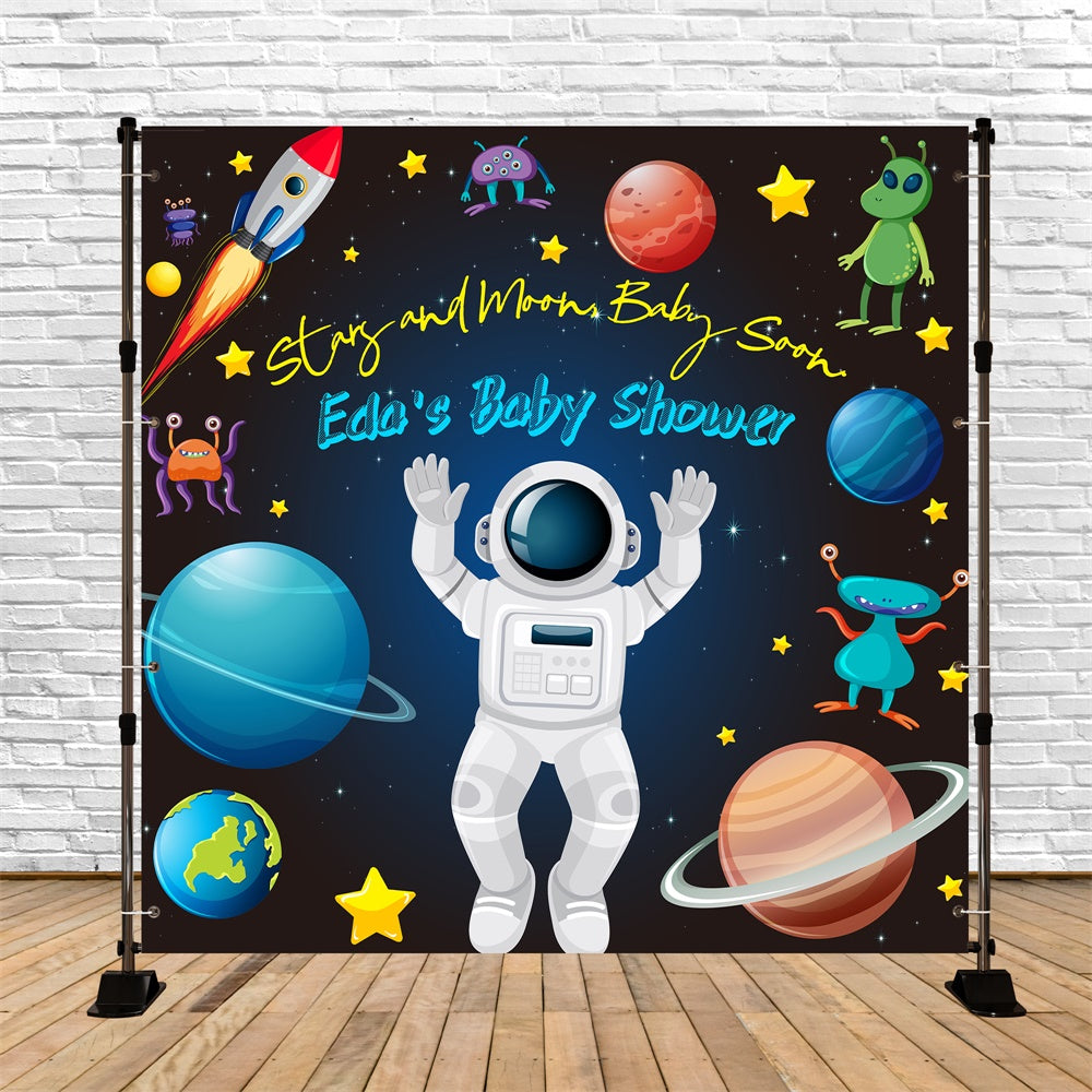 Custom Baby Shower Backdrop Galactic Baby Adventure Backdrop LXX6-237