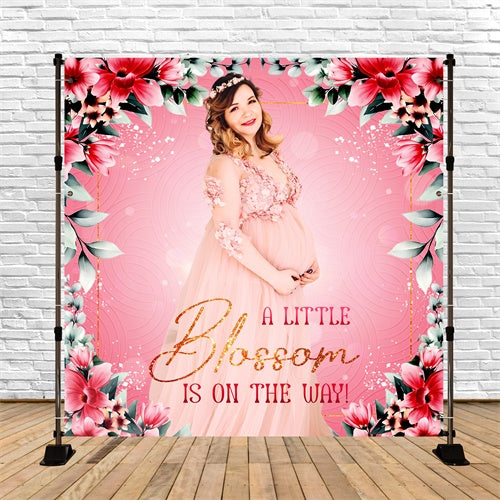 Backdrop For Baby Shower Petals Sparkle Scene Custom Backdrop LXX6-240
