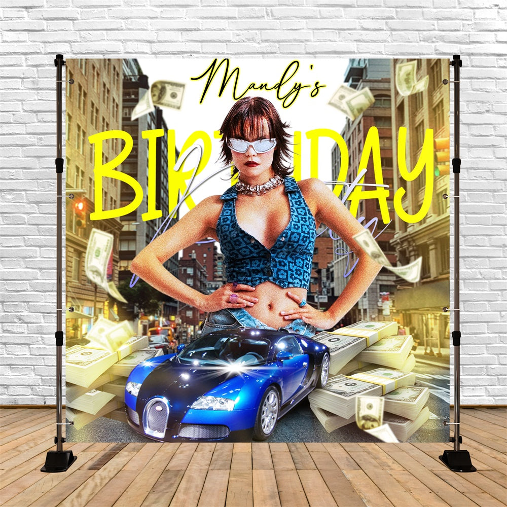 Customized Backdrop For Birthday Street Luxe Bash Backdrop LXX6-63
